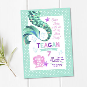 Mermaid Birthday Invitations