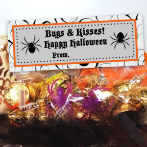 Bugs and Kisses Halloween Printable Bag Topper
