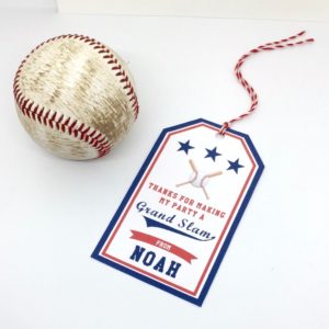 Baseball Birthday Favor Tags