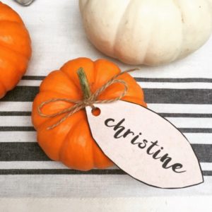 Pumpkin Leaf Place Cards