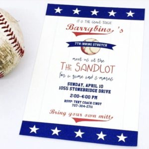 Baseball Birthday Invitations