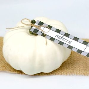 Buffalo Check Thanksgiving Place Card Tags