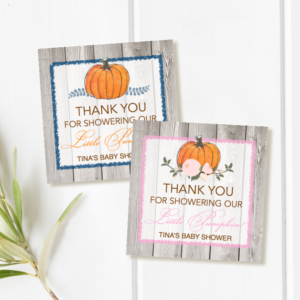 Little Pumpkin Shower Favor Tags