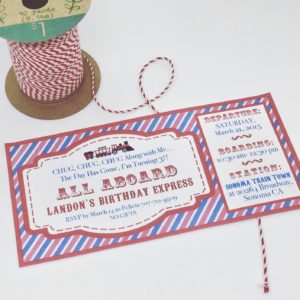 Train Birthday Invitations