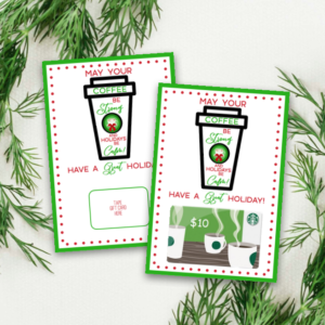 Christmas Coffee Gift Card Holders