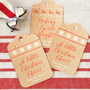 Christmas Wine and Spirits Gift Tags