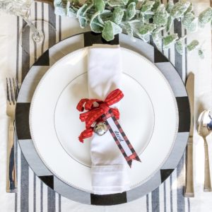 Buffalo Check Christmas Place Card Tags