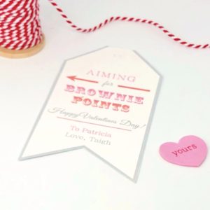 Printable Teacher Valentine Tags for Brownies