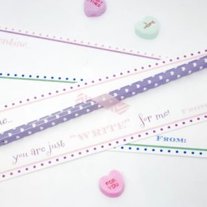 Kids Printable Valentines for Pencils