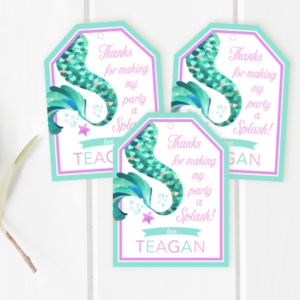 Mermaid Birthday Favor Tags