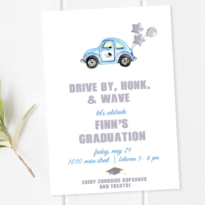 Drive-By Graduation Party Invitation | Graduation Parade Invite