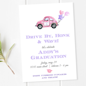 Drive-By Graduation Party Invitation | Graduation Parade Invite