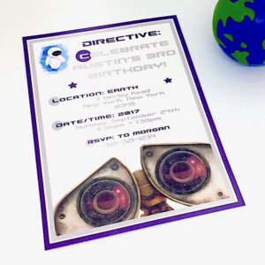Wall-E Birthday Invitations