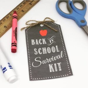 Back to School Survival Kit Tags