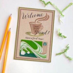 Back to School Coffee Gift Card Holder