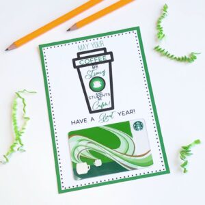 Back to School Coffee Gift Card Holder