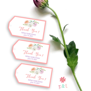 Floral Bridal Shower Favor Tags