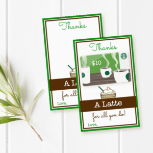 Teacher Appreciation Coffee Gift Card Holder
