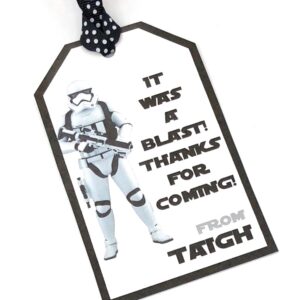 Stormtrooper Birthday Favor Tags