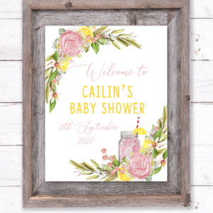Pink Lemonade Baby Shower Sign