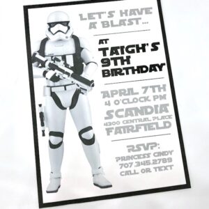 Stormtrooper Birthday Invitations