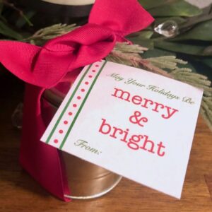 Merry and Bright Christmas Tags