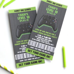 Gamer Birthday Invitations