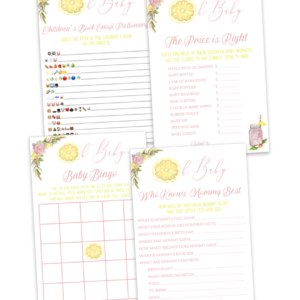 Pink Lemonade Baby Shower Games