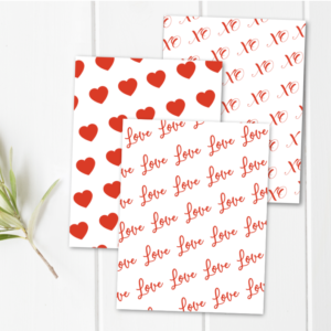 Valentines Day Flower Wrapping Papers