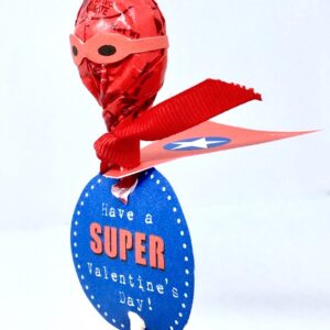 Printable Super Hero Lollipop Valentines