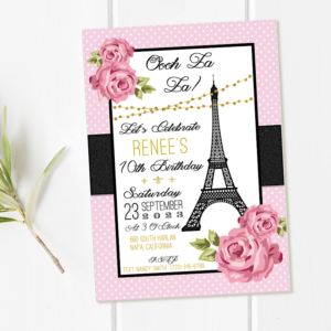 Paris Birthday Invitations