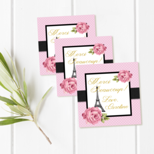 Paris Birthday Favor Tags
