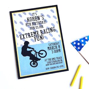 BMX Birthday Invitations