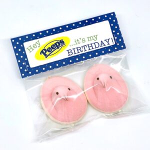 Peeps Birthday Favor Toppers
