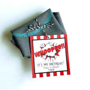 Whoopie Cushion Birthday Favor Tags